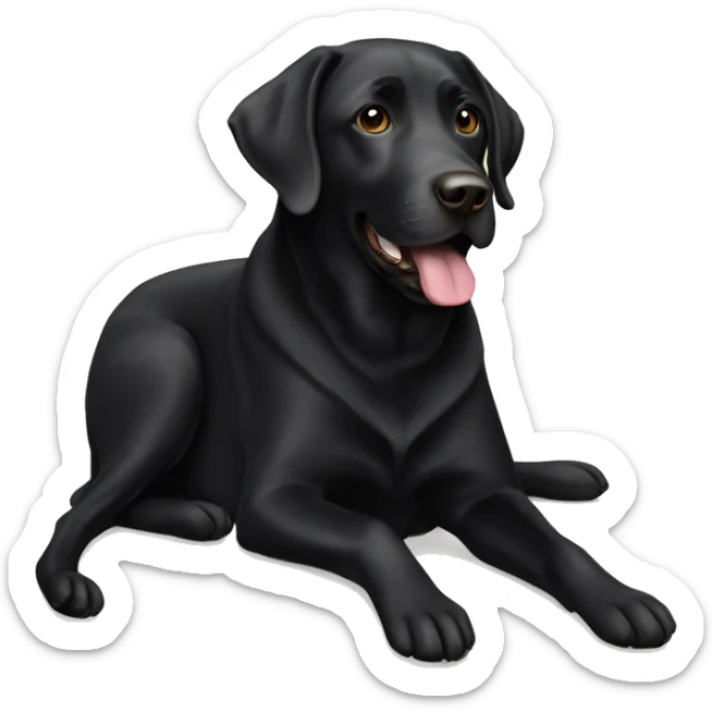 Black lab sticker