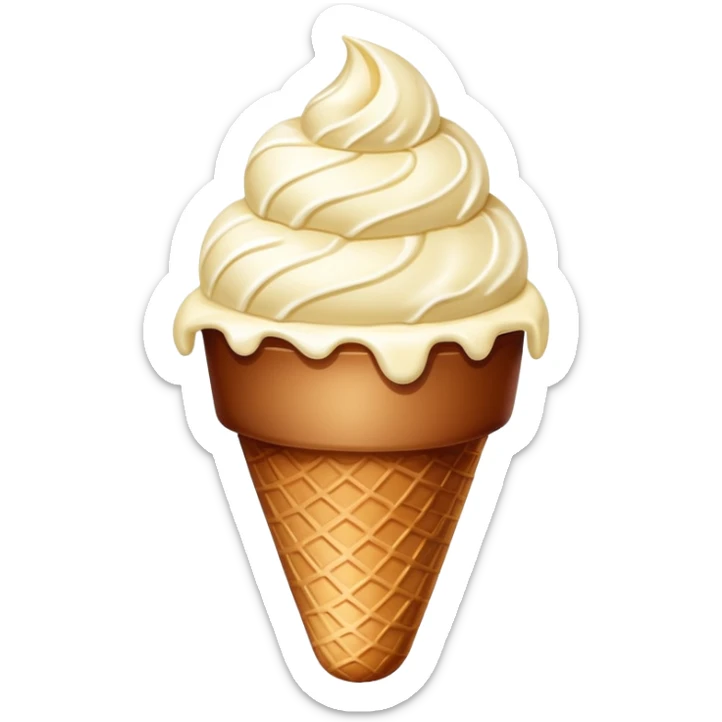 helado granizado with crunchy ice pieces, vanilla ice cream with small chunks of ice or chocolate sticker