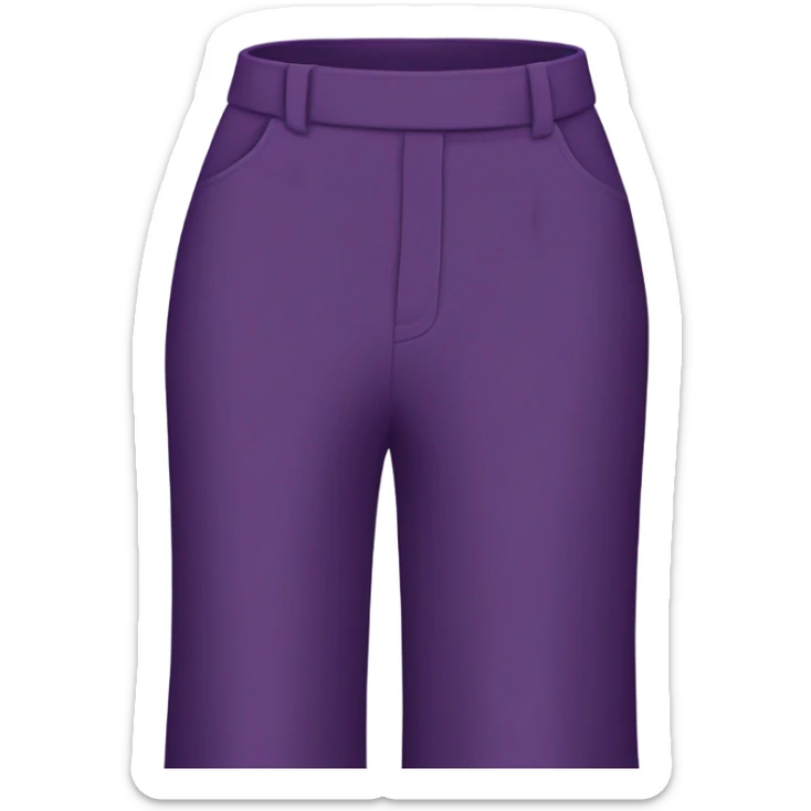 Realistic isolated pair of high waist long wide leg dressy casual pants in purple sticker