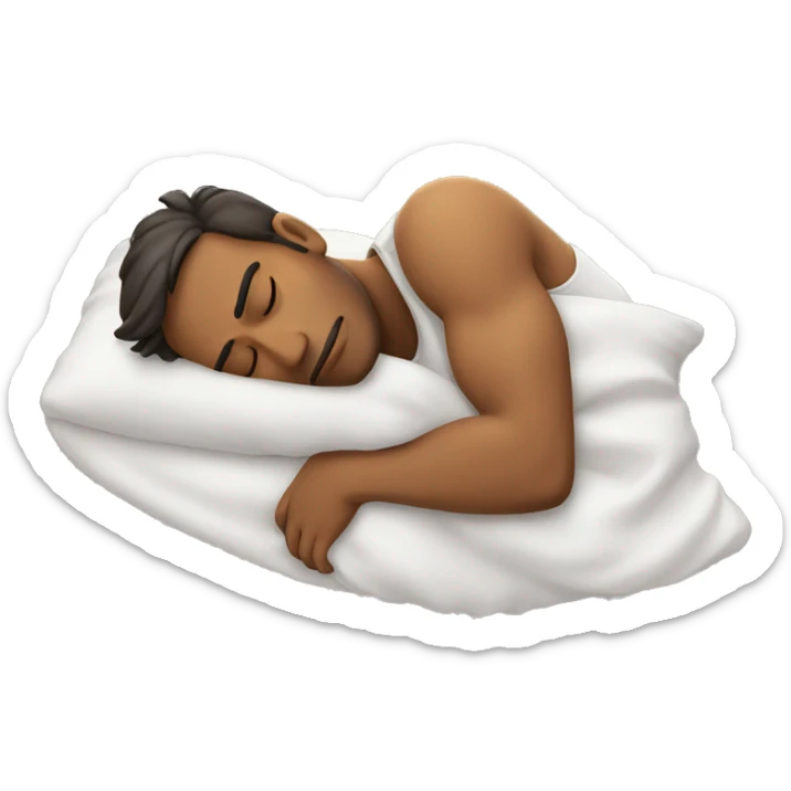 Man sleping and their heart out of body and flying  sticker