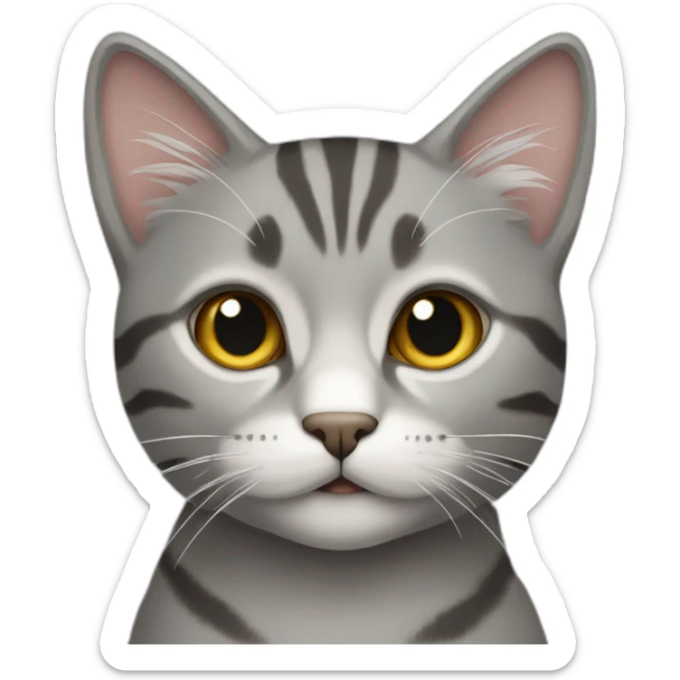 grey-tabby-cat sticker