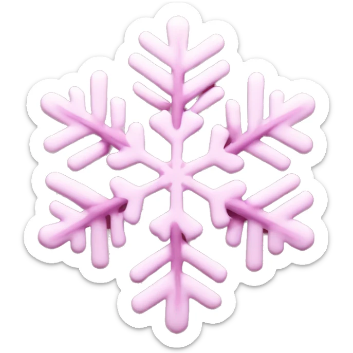 pink snowflake sticker