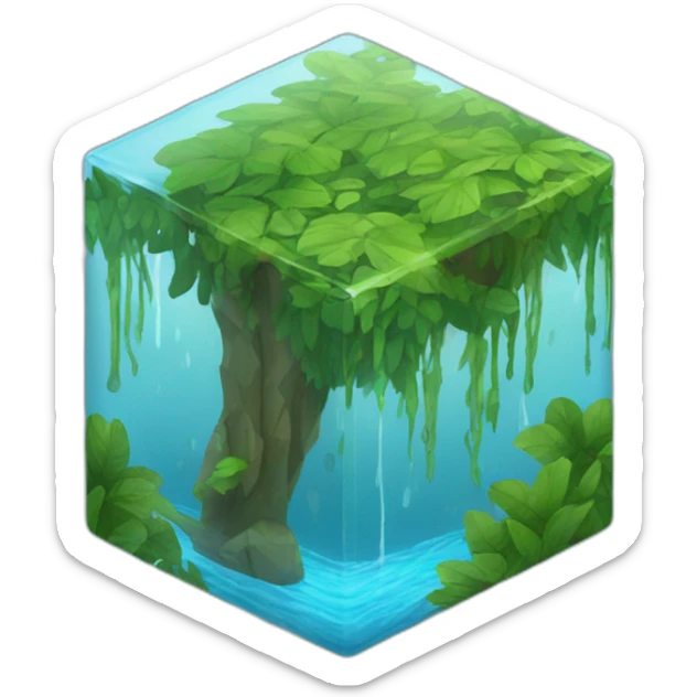 Jungle water cube sticker