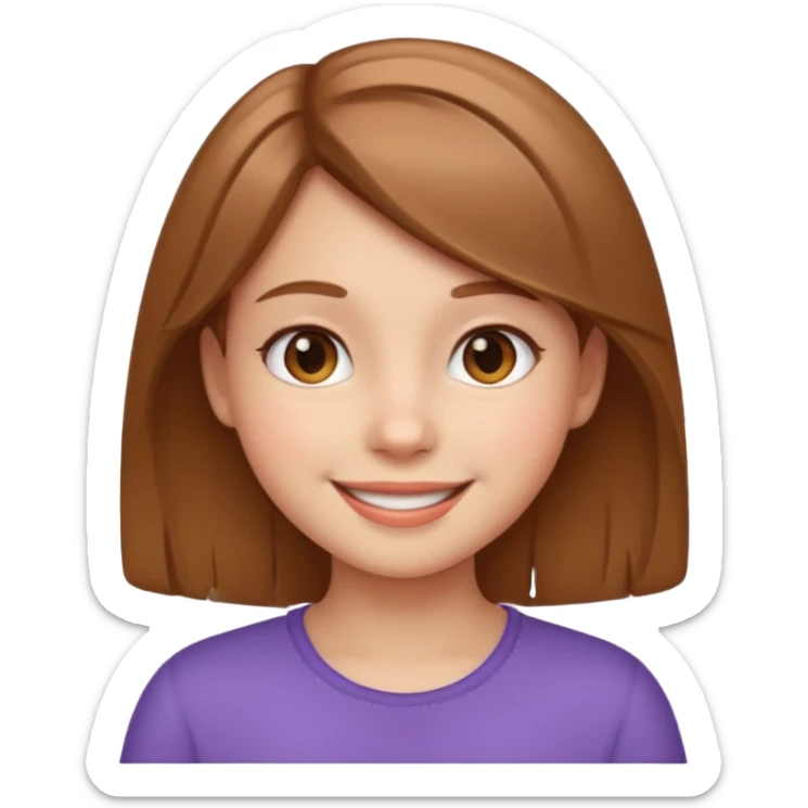 A baddie girl giving cute vibes but don't make it look like more of a human emoji more of a emoji a regular emoji sticker