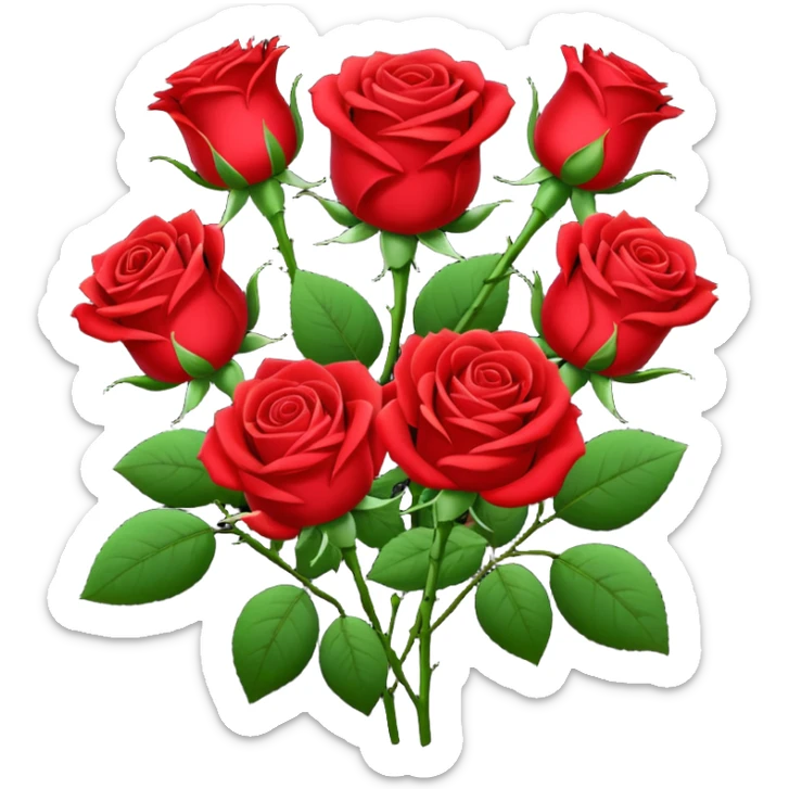A bunch of red roses. And the name Linnea on them sticker