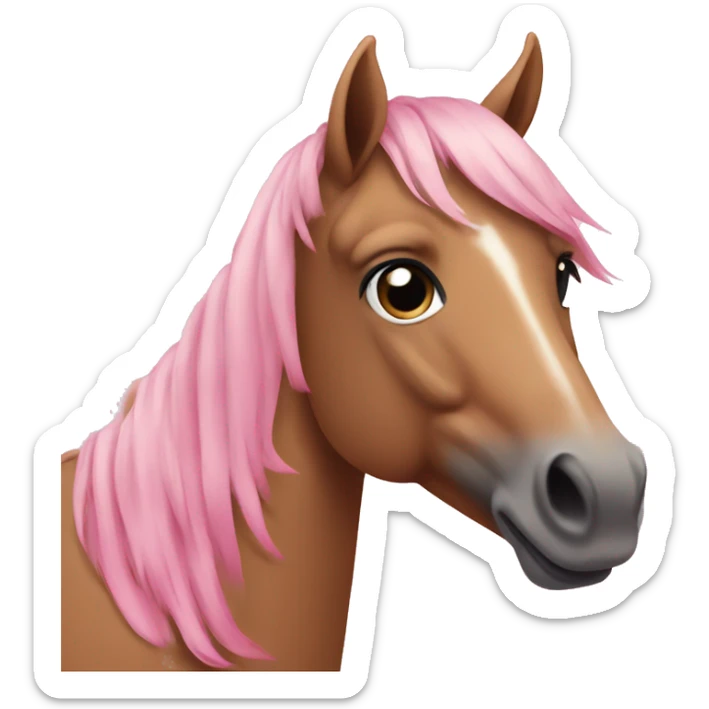 Horse wearing pink dress sticker