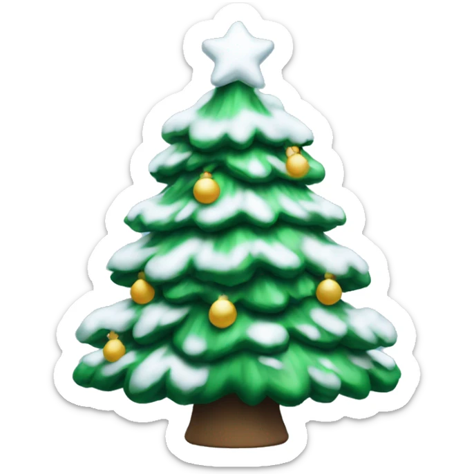 christmas tree with snow sticker