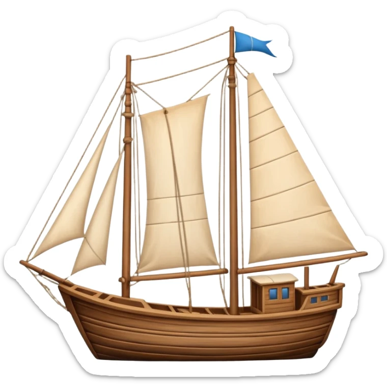 un barco navegando por el mundo sticker