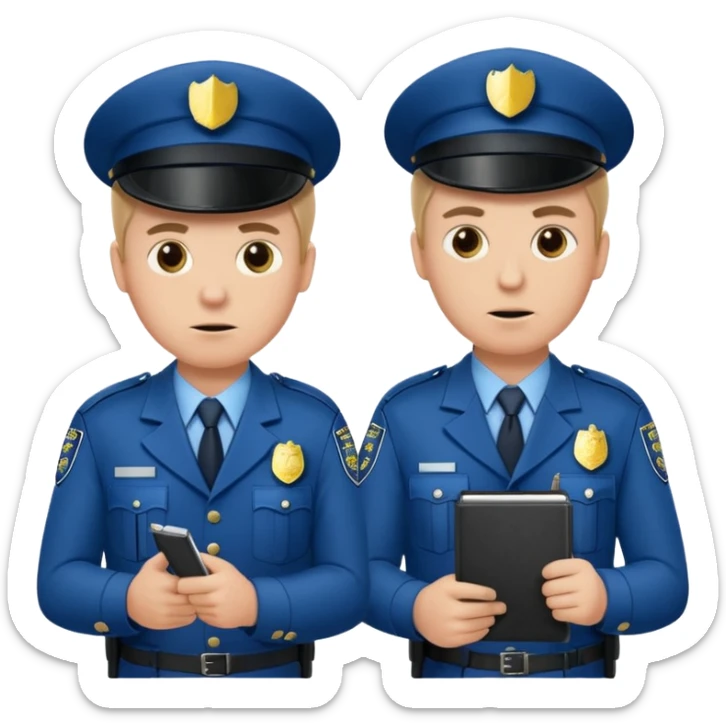 show two british policemen, with one who looks like Nicolas Angel from Hot Fuzz holding a notebook, pointing at the other and saying "what he said" sticker