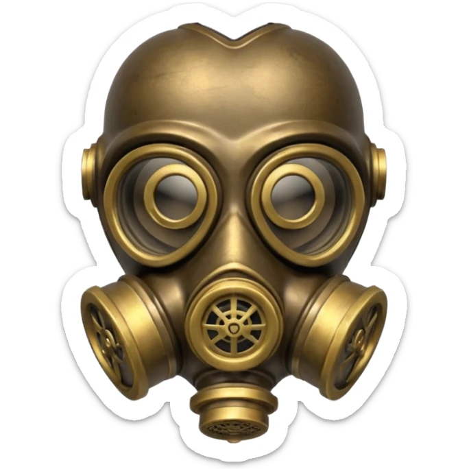 Death Korps Of Krieg Gas Mask Heart Steampunk Clone Army style love heart sticker