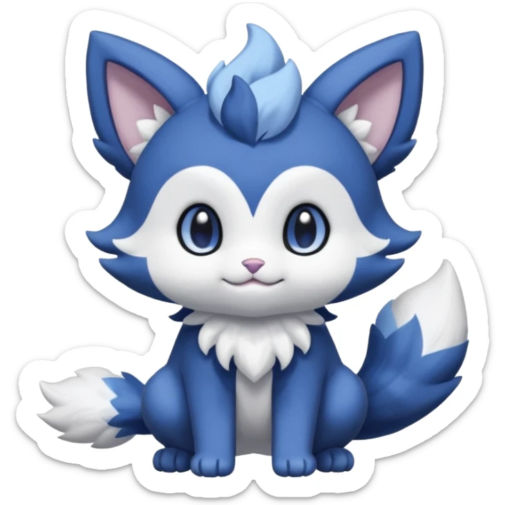 Purloin-Espurr-Meowstic-Fakémon-hybrid-creature (full body)  sticker
