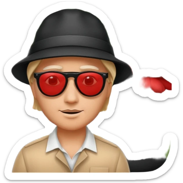 Dom z czarnym dachem i biała elewacja ze wstawkami z czerwonej cegły.Na drugim planie las. sticker