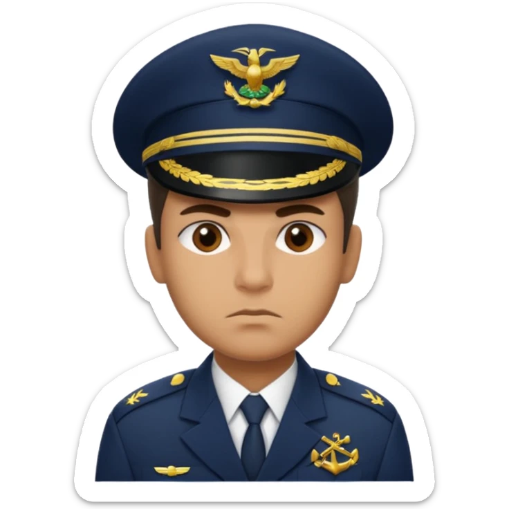 crie emojis de um militar do corpo de fuzileiros navais do brasil com cara de mau sticker