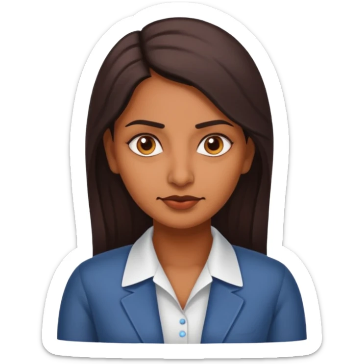 Mean and snarky Indian woman who is a product manager at a Gen AI company sticker