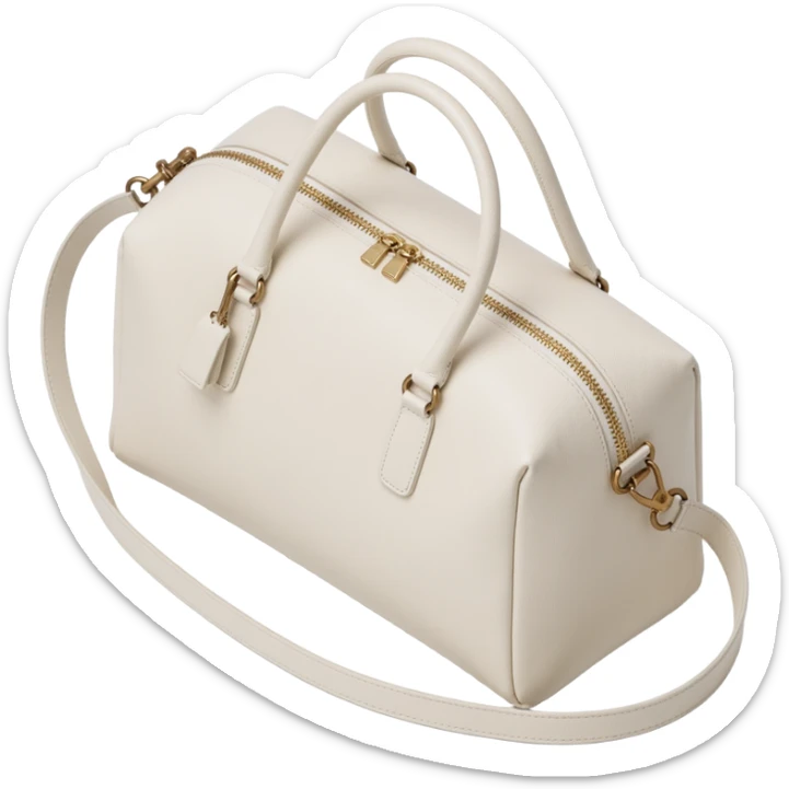 luxe ivory duffel bag sticker