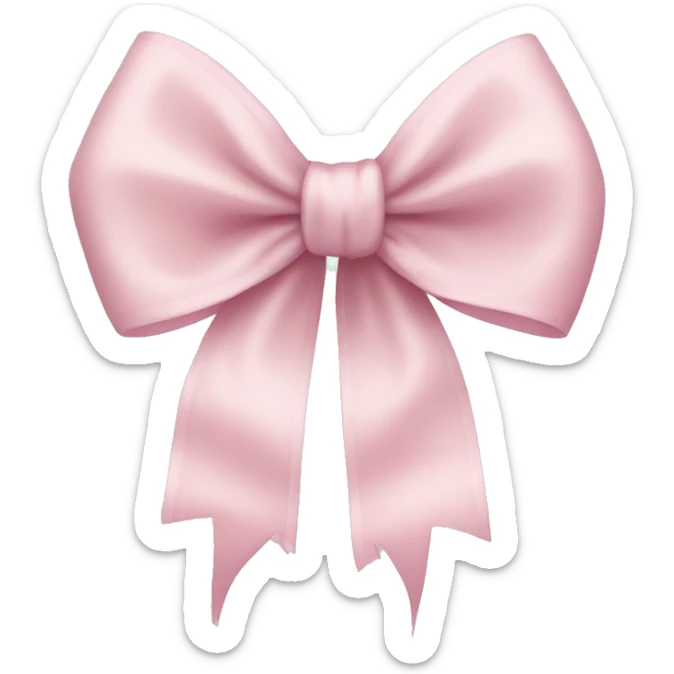 light pink bow sticker
