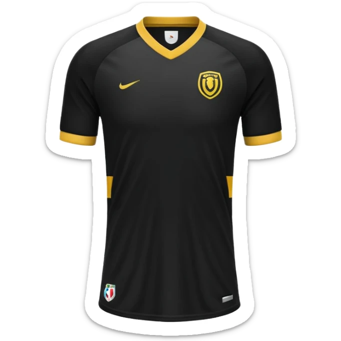 maillot football rayures noir sans numero ni logo sticker