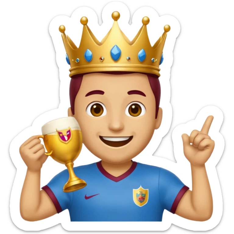 puedes hacer un emoji de la celebración de la corona de Lamine Yamal? sticker