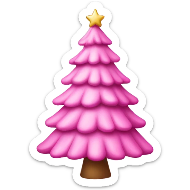 Pink Christmas tree  sticker