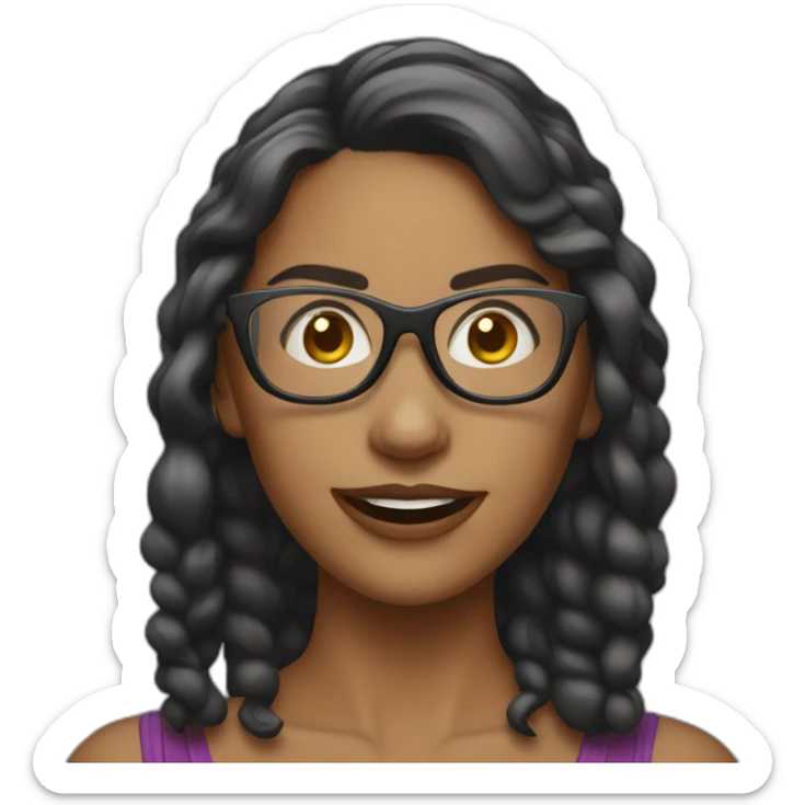 Danseuse à lunettes sticker