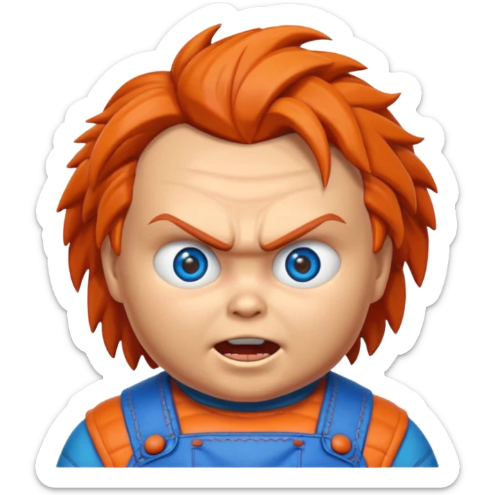 Un emojin de chuky sticker