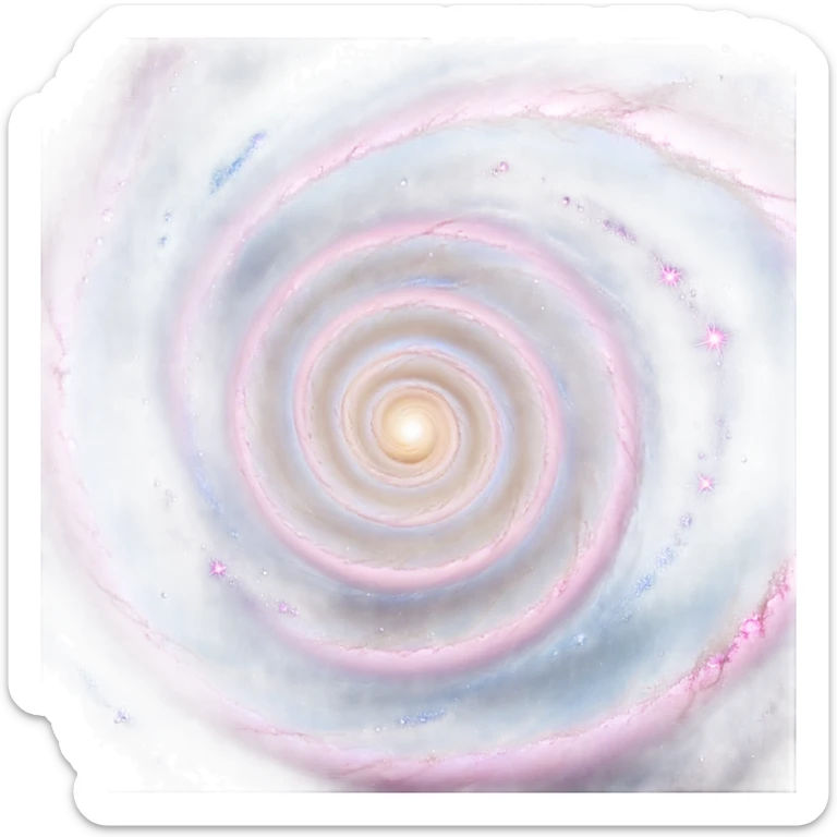  Cinematic Realistic Galaxy – A vast, sweeping view of a majestic spiral galaxy, with glowing arms of stars, dust, and gas stretching into infinity. Vibrant hues of pink, blue, and gold swirl together, capturing the grand scale and breathtaking beauty of the universe. sticker