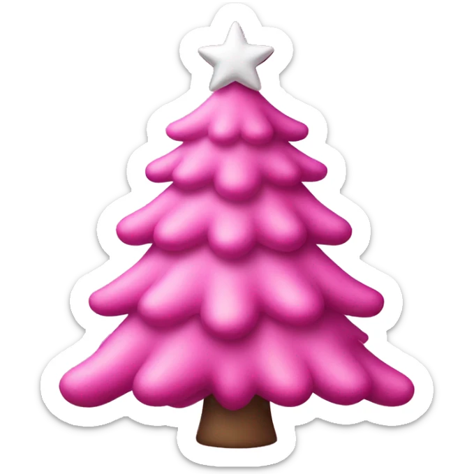 pink christmas tree  sticker