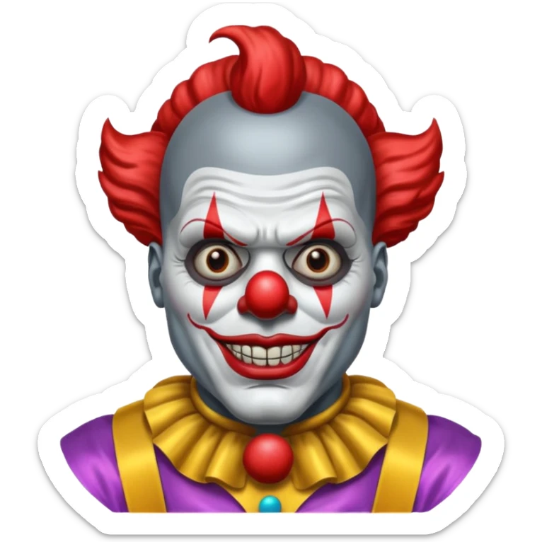 iron mike, the absurd clown ai clanker not unlike the terminator but funny and likeable sticker