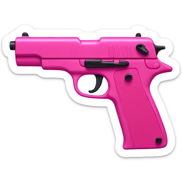 Pink gun sticker