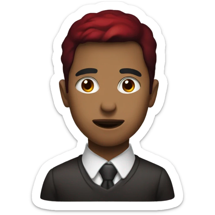 Dark red kiss sticker