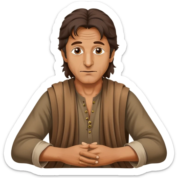 Make a emoji of ex pm of Pakistan Imran khan saying dialogue "bade khartnak log hain" in a beggar outfit sticker