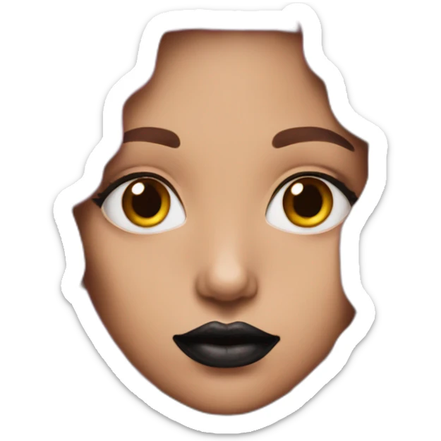 very-ugly-girl-pink-hair-and-black-lipstick sticker