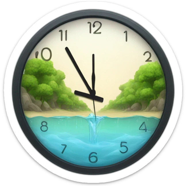 clock water sticker