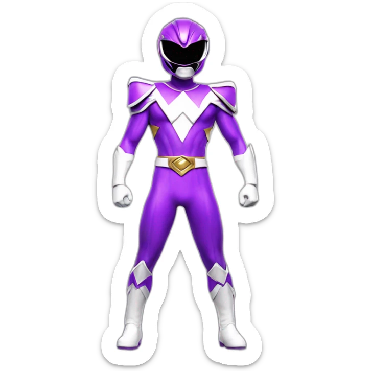purple power ranger full body sticker