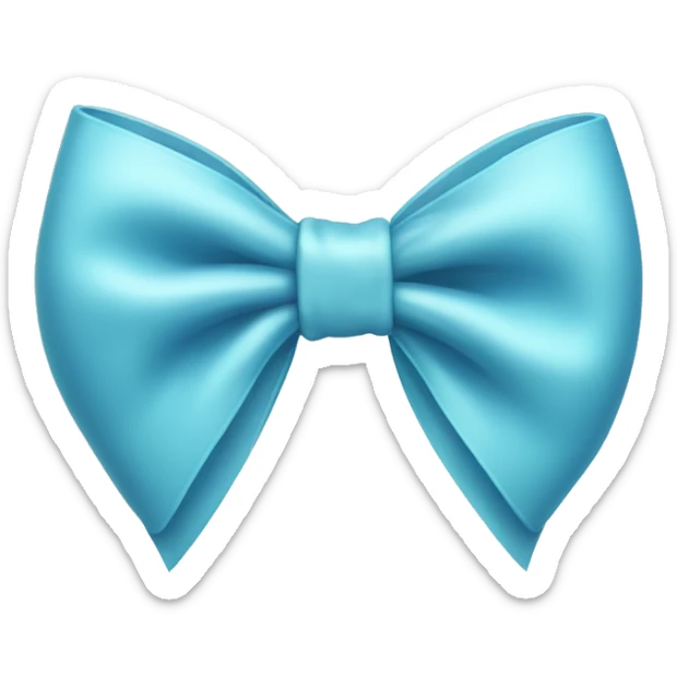 Light blue bow sticker