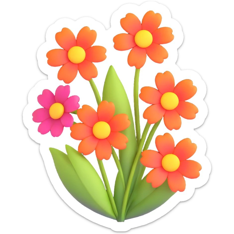 beautiful flower sticker