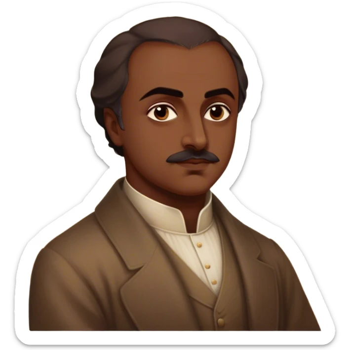 Cinematic Realistic Khalil Gibran Portrait Emoji, depicted as a poetic visionary with gentle thoughtful eyes in classic attire, rendered with soft textures and warm ethereal lighting that captures his literary spirit. sticker