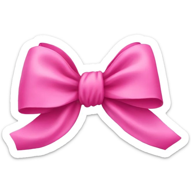 pink bow sticker