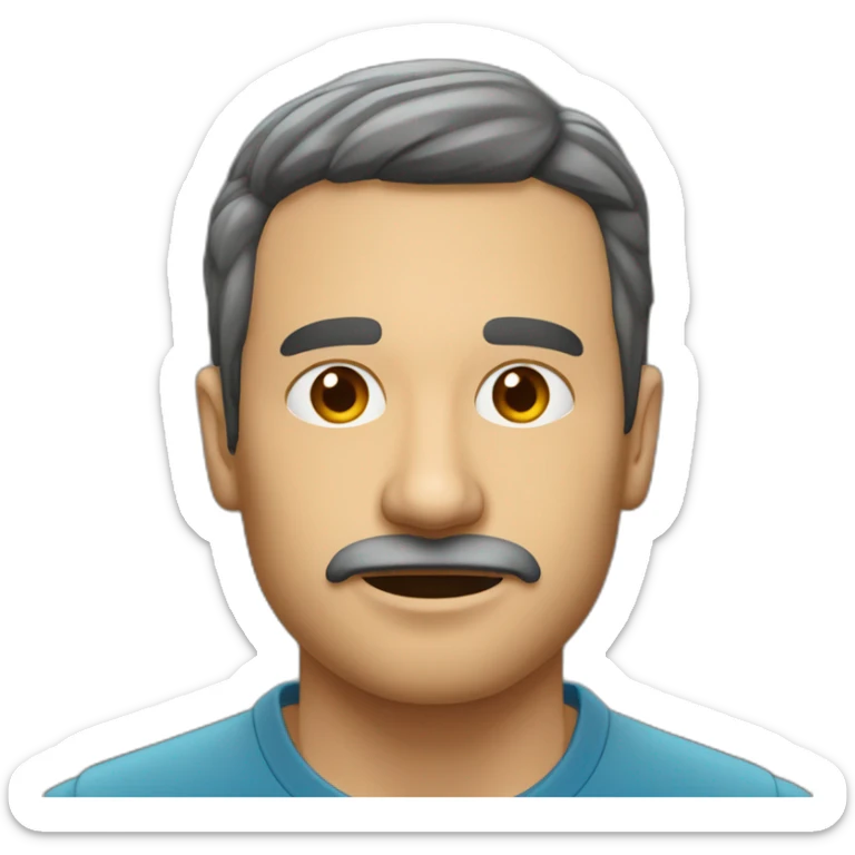 Hombre-enfadado-mediana-edad-vagabundo-calvo-cicatriz-en-cabeza sticker