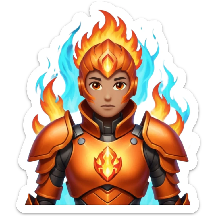 World of Arkadia. Magic vs cyperpunk fantasy world. characters have elemental powers of fire, earth, air, or water sticker