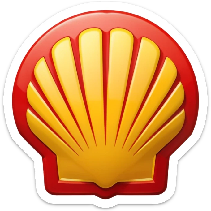 Shell logo gasoline sticker