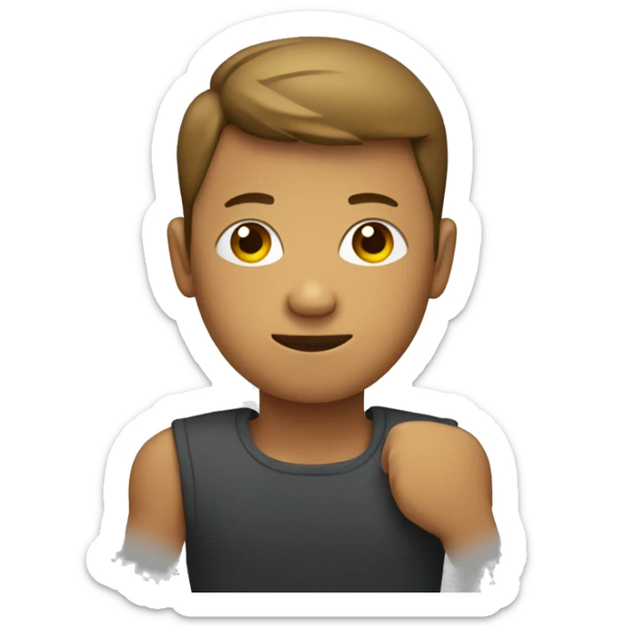 person with arms crossed in front of the body sticker