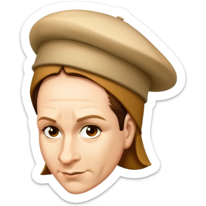 Backwards hat sticker