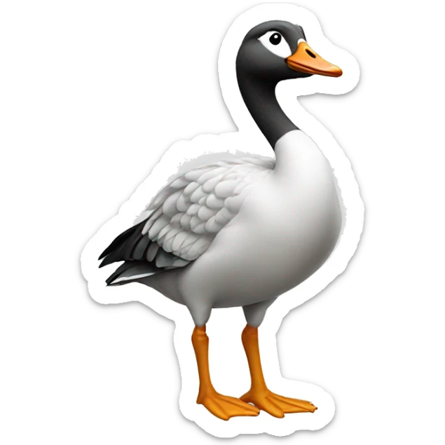 Silly university goose sticker