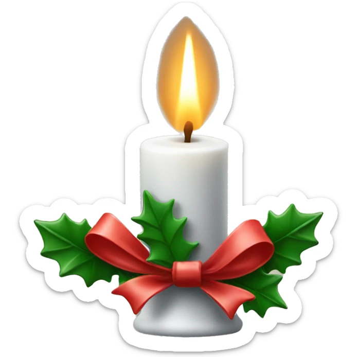 christmas candle sticker