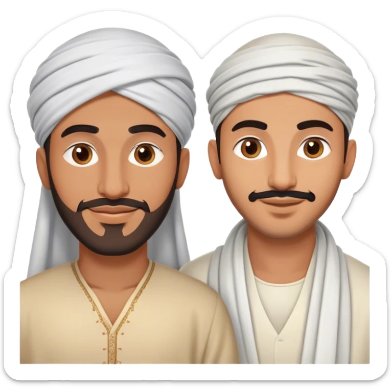 5 bestfriends: 1 Moroccan man, 1 Arab man, 1 Iranian girl, 1 Indian girl, 1 black man sticker