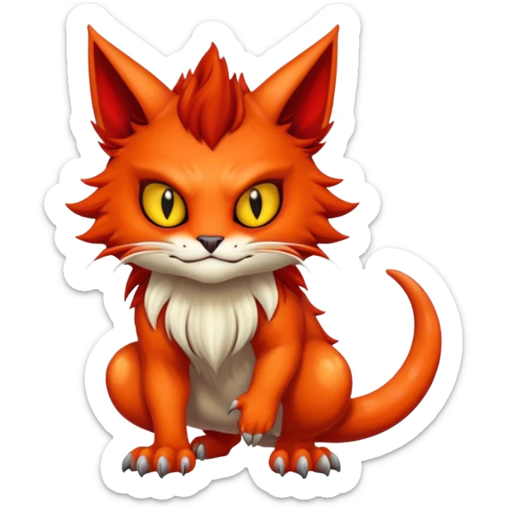 Meowster-Demon-Fakémon-Vernid-Fionbri-hybrid-creature sticker