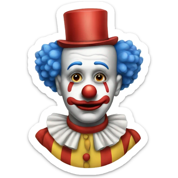 sad clown sticker