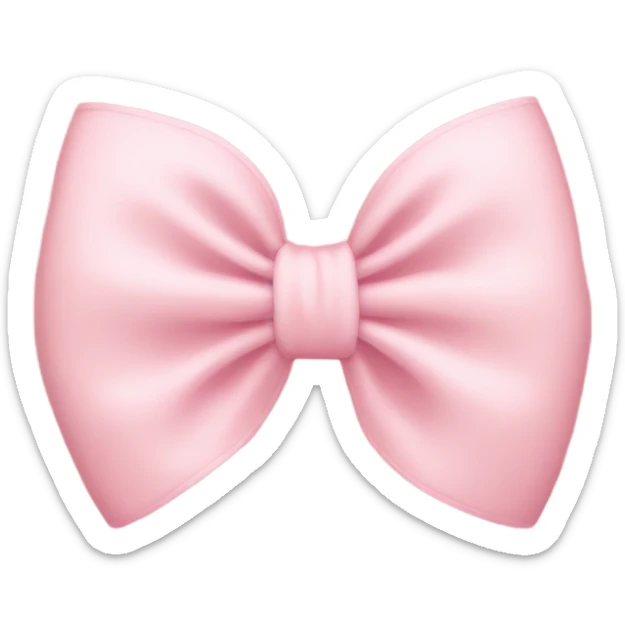 light pink bow on light pink bow sticker