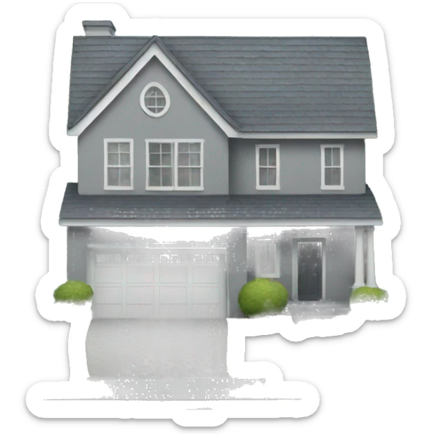 gray house sticker